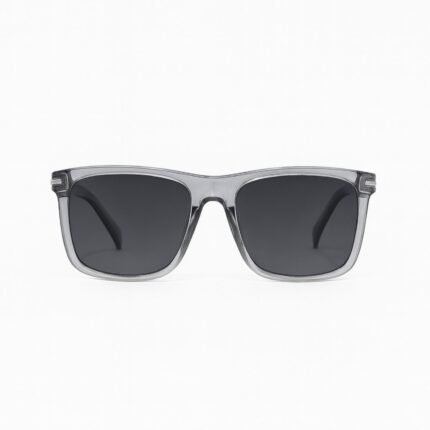 Grey Transparent Frame with Dark Lenses – Unisex Sunglasses - Image 3