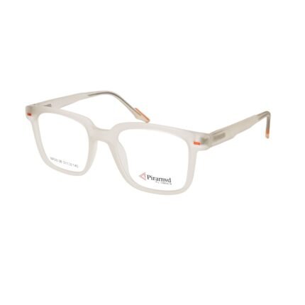 Piramyd Lightweight Matte White Rectangle Spectacle Frame