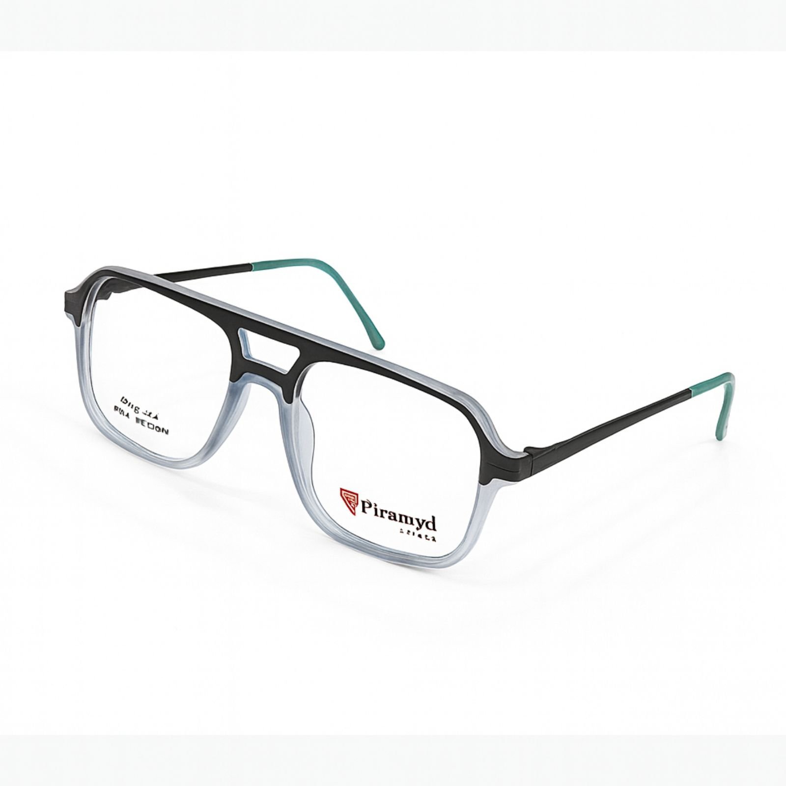 Piramyd New Design Dual-Tone Rectangle Eyeglass Frame – Black & Crystal (2) Piramyd New Design Dual-Tone Rectangle Eyeglass Frame – Black & Crystal - Image 1