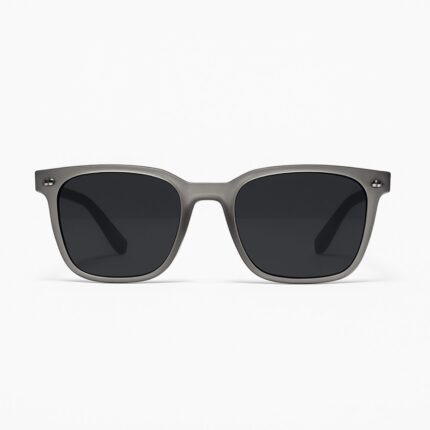 Unisex Matte Grey UV-Protected Sunglasses - Image 2