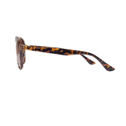 Classic Tortoiseshell Square Sunglasses with Gradient Brown Lenses - Image 3