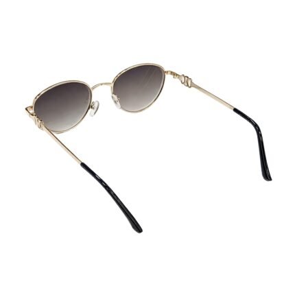 Elegant Gold-Tone Oval Sunglasses for Everyday Style - Image 3