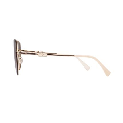Elegant Square Rimless Sunglasses with Gold Metal Frame - Image 4