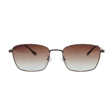 Gunmetal Square Sunglasses with Grey Tinted Lenses - Image 2