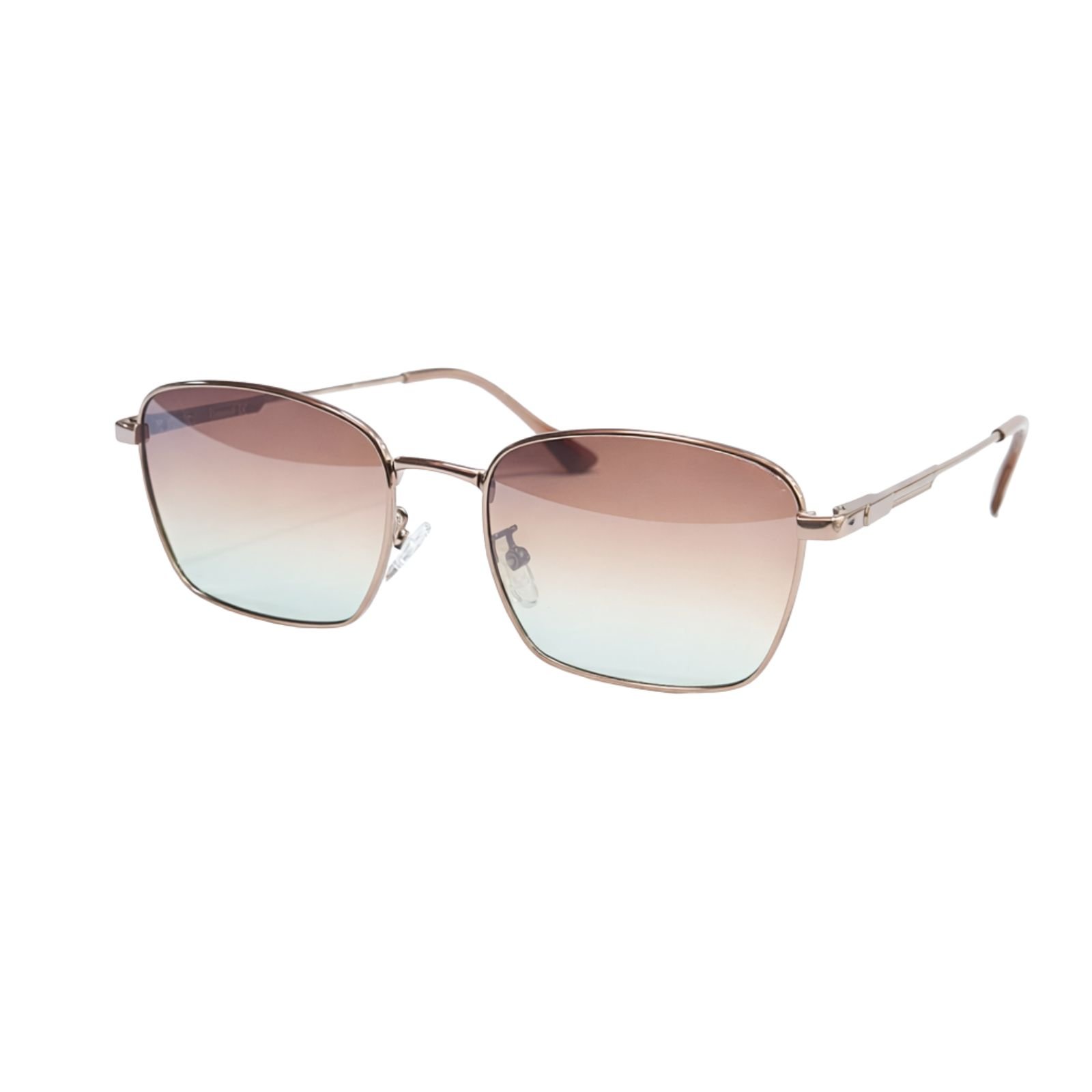 Gunmetal Square Sunglasses with Grey Tinted Lenses rose gold (2) Gunmetal Square Sunglasses with Grey Tinted Lenses - Image 1