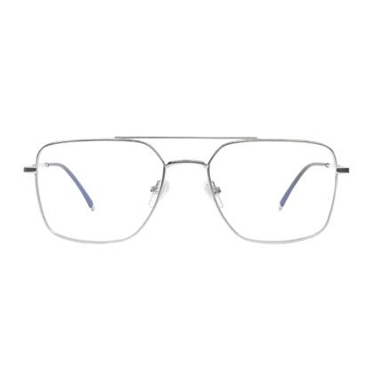 Lightweight Silver Square Eyewear Frame - Image 2