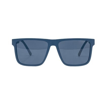 Matte Navy Blue Square Polarized Sunglasses - Image 2