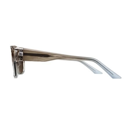 Modern Square Sunglasses with Clear Brown Frame - Image 4