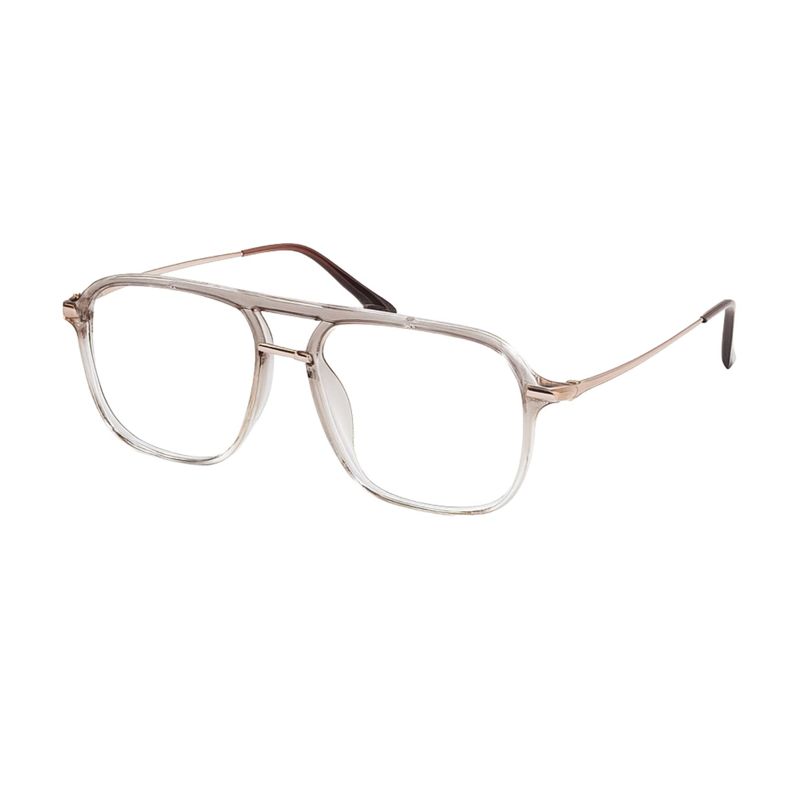 Modern Transparent Aviator Eyeglasses for Men & Women brown gradiant (2) Modern Transparent Aviator Eyeglasses for Men & Women - Image 1