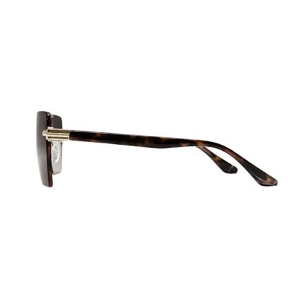Rimless Square Sunglasses | Gold Frame | Brown Gradient - Image 4