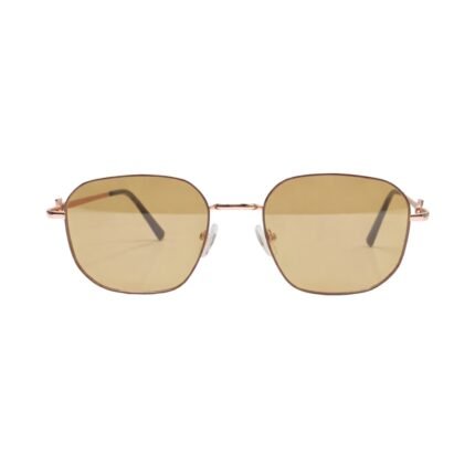 Stylish Rose Gold Sunglasses with Gradient Lens - Image 2