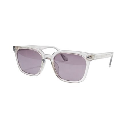 Transparent Square Sunglasses with Soft Purple Tint