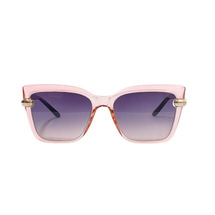 Trendy Pink Cat-Eye Sunglasses with Black Temples - Image 2