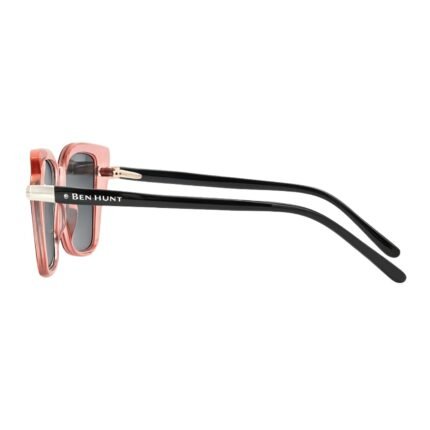 Trendy Pink Cat-Eye Sunglasses with Black Temples - Image 3